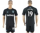 2017-18 West Ham United 19 COLLINS Away Soccer Jersey