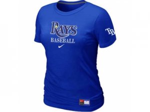 Women Tampa Bay Rays Nike Blue Short Sleeve Practice T-Shirt