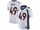Mens Nike Denver Broncos #49 Dennis Smith Vapor Untouchable Limited White NFL Jersey