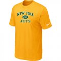 New York Jets Heart & Soul Yellow T-Shirt