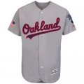 Mens Oakland Athletics Blank Grey Stitched 2016 Fashion Stars & Stripes Flex Base Baseball Jersey