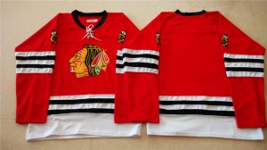 NHL Mitchell And Ness 1960-61 Chicago Blackhawks Blank red Throwback jerseys