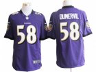 Nike NFL Baltimore Ravens #58 Elvis Dumervil purple Jerseys(Game)