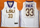 NCAA LSU Tigers #33 Shaquille O'Neal White Basketball Stitched Jerseys