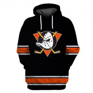 Ducks Black Alternate All Stitched Hooded Sweatshirt