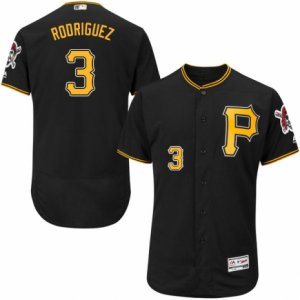 Men\'s Majestic Pittsburgh Pirates #3 Sean Rodriguez Black Flexbase Authentic Collection MLB Jersey