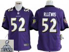 2013 Super Bowl XLVII NEW Baltimore Ravens #52 Ray Lewis Purple Game new
