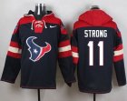 Nike Houston Texans #11 Jaelen Strong Navy Blue Player Pullover Hoodie