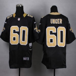 Nike New Orleans Saints #60 Unger black jerseys(Elite)