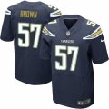 Mens Nike San Diego Chargers #57 Jatavis Brown Elite Navy Blue Team Color NFL Jersey