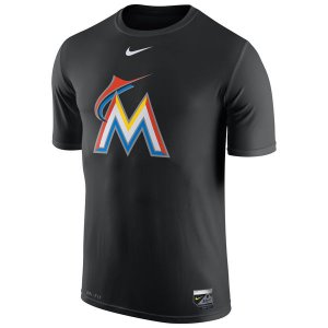 MLB Men\'s Miami Marlins Nike Authentic Collection Legend T-Shirt - Black