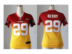 Nike women jerseys kansas city chiefs #29 berry red-yellow[Elite II drift fashion]