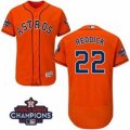 Astros #22 Josh Reddick Orange Flexbase Authentic Collection 2017 World Series Champions Stitched MLB Jersey