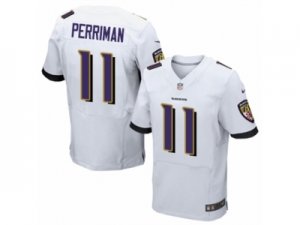 Mens Nike Baltimore Ravens #11 Breshad Perriman Elite White NFL Jersey