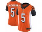 Women Nike Cincinnati Bengals #5 AJ McCarron Vapor Untouchable Limited Orange Alternate NFL Jersey