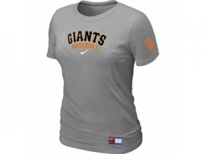 Women San Francisco Giants Nike L.Grey Short Sleeve Practice T-Shirt