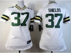 Nike Women Green Bay Packers #37 Sam Shields white Jerseys