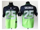 Nike jerseys seattle seahawks #25 sherman blue-green[Elite II drift fashion]