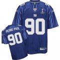 New York Giants #90 Pierre-Paul 2012 Super Bowl XLVI Blue
