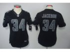 Nike Women NFL Oakland Raiders #34 Bo Jackson black jerseys[impact limited]