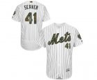 Men's Majestic New York Mets #41 Tom Seaver Authentic White 2016 Memorial Day Fashion Flex Base MLB Jersey