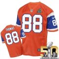 Nike Denver Broncos #88 Demaryius Thomas Orange Throwback Super Bowl 50 Men Stitched NFL Elite Jersey