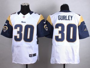 Nike St. Louis Rams #30 Todd Gurley Navy white jerseys(Elite)