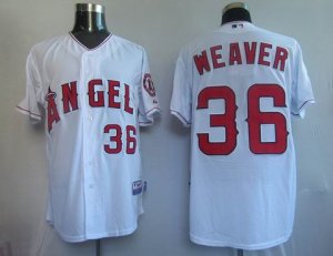 mlb los angeles angels 36 weaver white