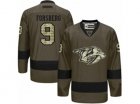 Mens Adidas Nashville Predators #9 Filip Forsberg Authentic Green Salute to ServiceNHL Jersey