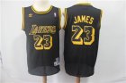 Lakers #23 Lebron James Black Hardwood Classics Jersey