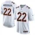 Nike Denver Broncos #22 C.J. Anderson White Men Stitched NFL Game Event Jersey