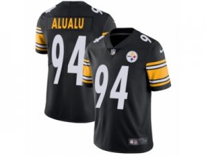 Mens Nike Pittsburgh Steelers #94 Tyson Alualu Vapor Untouchable Limited Black Team Color NFL Jersey