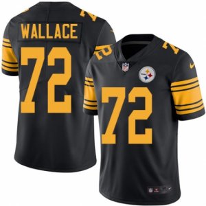 Men Nike Pittsburgh Steelers #72 Cody Wallace Black Color Rush Limited Jersey