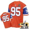 Nike Denver Broncos #95 Derek Wolfe Orange Throwback Super Bowl 50 Men Stitched NFL Elite Jersey