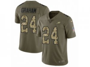 Men Nike Philadelphia Eagles #24 Corey Graham Limited Olive Camo 2017 Salute to Service NFL Jersey