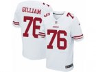 Mens Nike San Francisco 49ers #76 Garry Gilliam Elite White NFL Jersey