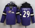 Nike Baltimore Ravens #29 Justin Forsett Purple Player Pullover Hoodie