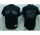 New York Yankees #25 Teixeira 2009 world series patchs black
