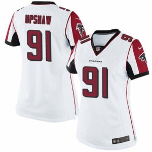 Womens Nike Atlanta Falcons #91 Courtney Upshaw Limited White NFL Jersey