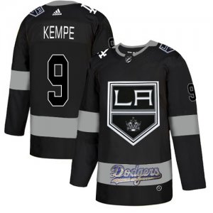 LA Kings With Dodgers #9 Adrian Kempe Black Adidas Jersey