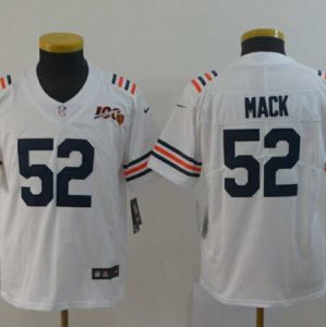 Nike Bears #52 Khalil Mack White Youth 2019 100th Season Alternate Classic Vapor Untouchable Limited