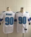 Nike Detroit Lions #90 Wright white jerseys[Elite Wright]