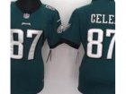 Nike Women Philadelphia Eagles #87 Brent Celek Green Jerseys