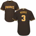 Men's Majestic San Diego Padres #3 Derek Norris Replica Brown Alternate Cool Base MLB Jersey