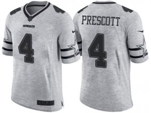 Nike Dallas Cowboys #4 Dak Prescott 2016 Gridiron Gray II Mens NFL Limited Jersey