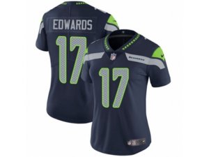 Women Nike Seattle Seahawks #17 Braylon Edwards Vapor Untouchable Limited Steel Blue Team Color NFL Jersey