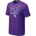 Nike MLB Tampa Bay Rays 2014 Home Practice T-Shirt - Purple