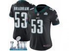 Women Nike Philadelphia Eagles #53 Nigel Bradham Black Alternate Vapor Untouchable Limited Player Super Bowl LII NFL Jersey