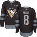 Mens Pittsburgh Penguins #8 Mark Recchi Black 1917-2017 100th Anniversary Stitched NHL Jersey