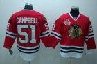 nhl chicago blackhawks #51 brian campbell red(2010 stanley cup)